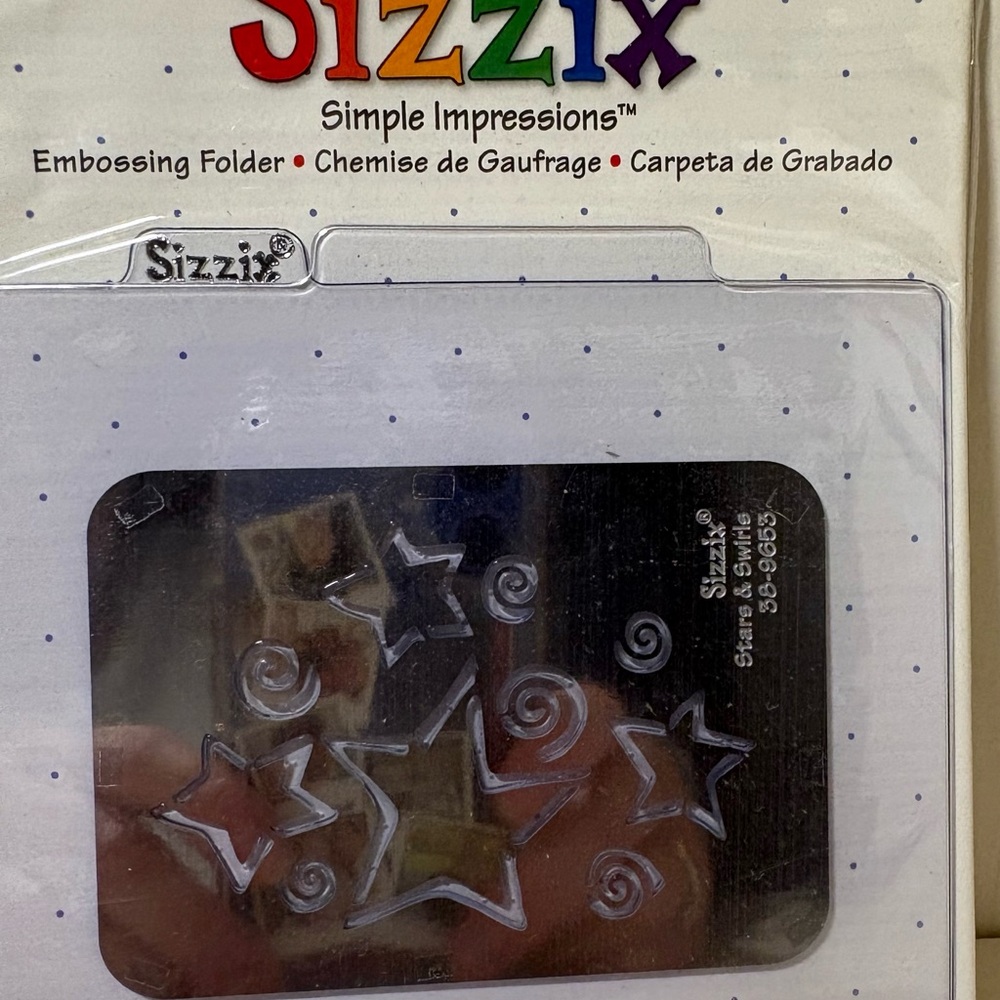 Sizzix Brass Stars & Swirl Embossing Folder